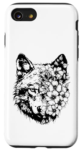 Floral Wolf Blumen Fuchs Alter Kin Otherkin Therian Furry Hülle für iPhone SE (2020) / 7 / 8 von Otherkin Therian Therianthrope Therianthropy Furry