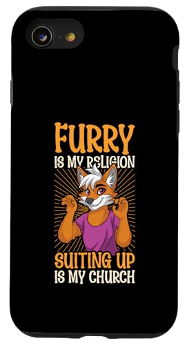 Furry Is My Religion Passt Up Ist Meine Kirche Otherkin Hülle für iPhone SE (2020) / 7 / 8 von Otherkin Therian Therianthrope Therianthropy Furry