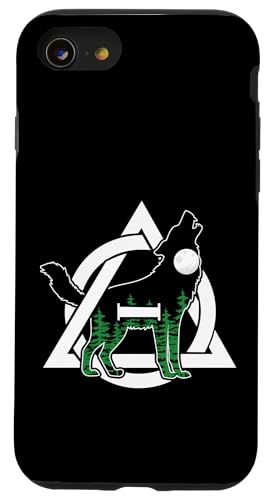 Theta Delta Wolf Therian Symbol Alter Kin Otherkin Therian Hülle für iPhone SE (2020) / 7 / 8 von Otherkin Therian Therianthrope Therianthropy Furry