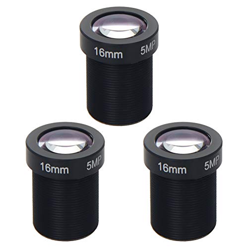 Othmro Kameralinse 16mm Brennweite 5MP F2.0 1/3" Weitwinkel für Kamera 3pcs von Othmro