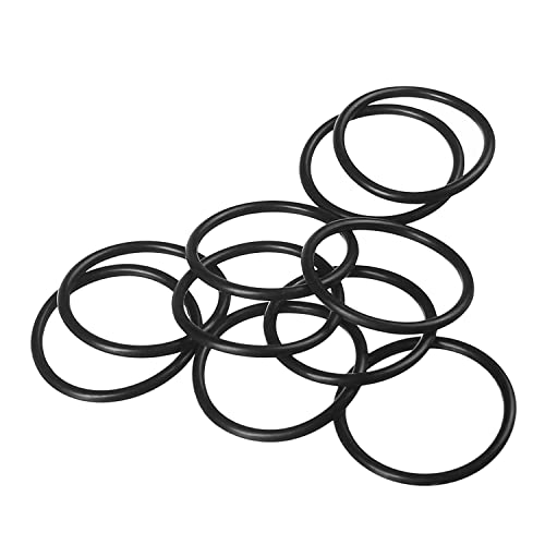 Othmro O-Ring, rund, schwarz, 3,8 cm Innendurchmesser, 1-11/16 Zoll Außendurchmesser, 3/32 Zoll Breite, Nitrilkautschuk-O-Ring, metrische Buna-N-Dichtung, 10 Stück von Othmro