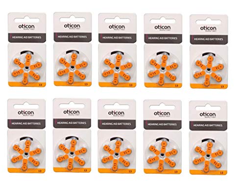 Oticon 13 Nummer Hörgeräte Batterien (10 Pack) von Oticon