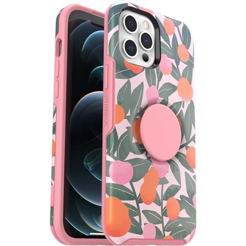 OtterBox + Pop Symmetry Series Schutzhülle für iPhone 12 Pro Max (nur), Keine Einzelhandelsverpackung, Stay Peachy (Pink Graphic) von OtterBox