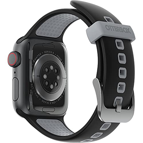 OtterBox All Day Uhrenarmband für Apple Watch Series 9/8/7/6/SE 2. gen/SE 1. gen/5/4/3-38mm/40mm/41mm, Weiches, Angenehmes und Strapazierfähiges Silikonband für Apple Watch, Autobahn Black von OtterBox