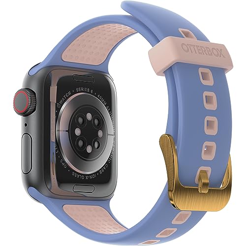 OtterBox All Day Uhrenarmband für Apple Watch Series 9/8/7/6/SE 2. gen/SE 1. gen/5/4/3 - 38mm/40mm/41mm, weiches, angenehmes und strapazierfähiges Silikonband für Apple Watch, Blau/Beige von OtterBox