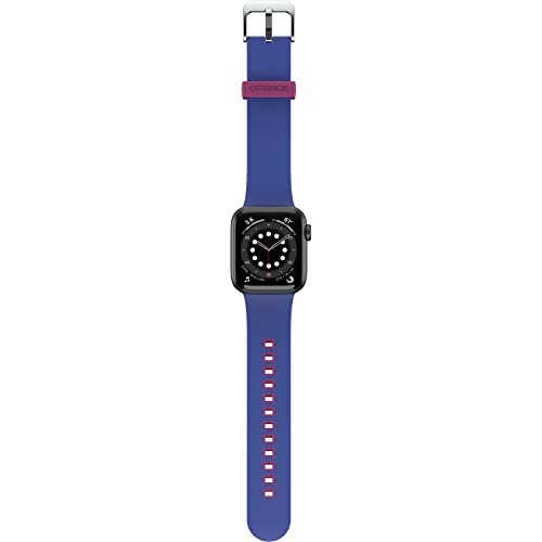 OtterBox All Day Uhrenarmband für Apple Watch Series 9/8/7/6/SE 2. gen/SE 1. gen/5/4/3 - 38mm/40mm/41mm, weiches, angenehmes und strapazierfähiges Silikonband für Apple Watch, Blau/Lila von OtterBox