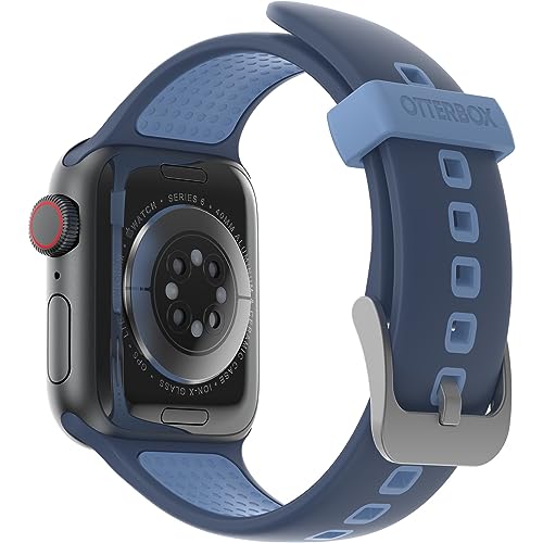 OtterBox All Day Uhrenarmband für Apple Watch Series 9/8/7/6/SE 2. gen/SE 1. gen/5/4/3 - 38mm/40mm/41mm, weiches, angenehmes und strapazierfähiges Silikonband für Apple Watch, Blau von OtterBox