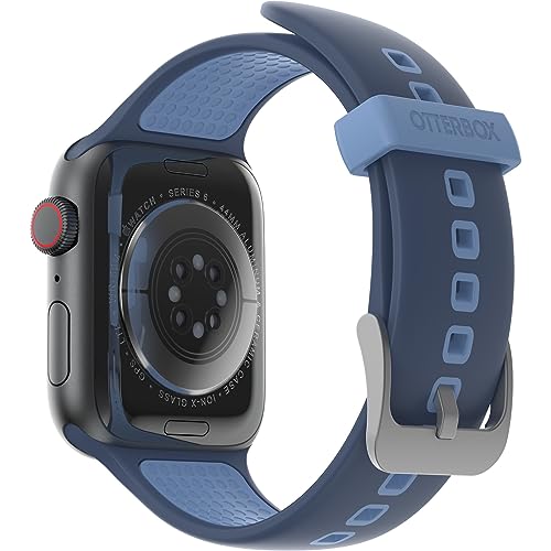 OtterBox All Day Uhrenarmband für Apple Watch Series 9/8/7/6/SE 2. gen/SE 1. gen/5/4/3 - 42mm/44mm/45mm, Weiches, Angenehmes und Strapazierfähiges Silikonband für Apple Watch, Blau von OtterBox