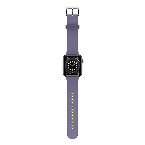 OtterBox All Day Uhrenarmband für Apple Watch Series 9/8/7/6/SE 2. gen/SE 1. gen/5/4/3 - 42mm/44mm/45mm, Weiches, Angenehmes und Strapazierfähiges Silikonband für Apple Watch, Lila/Grün von OtterBox