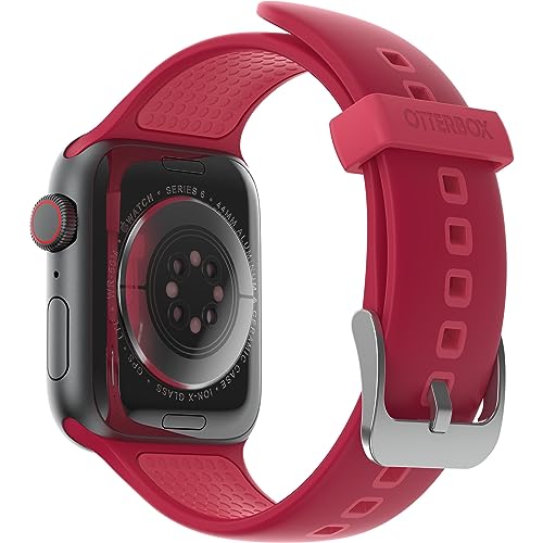 OtterBox All Day Uhrenarmband für Apple Watch Series 9/8/7/6/SE 2. gen/SE 1. gen/5/4/3 - 42mm/44mm/45mm, Weiches, Angenehmes und Strapazierfähiges Silikonband für Apple Watch, Rot von OtterBox