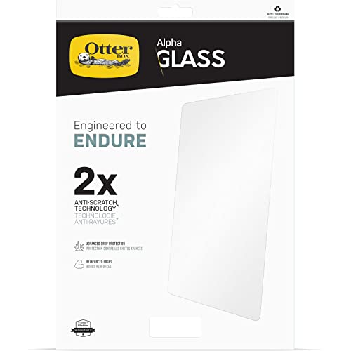 OtterBox Alpha Glass Displayschutz für iPad 10,9" (10. gen 2022), gehärtetes Glas, x2 Kratzschutz, antimikrobieller Schutz von OtterBox