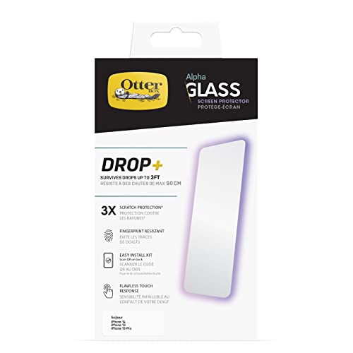 OtterBox Alpha Glass Displayschutz für iPhone 14/iPhone 13/iPhone 13 Pro, gehärtetes Glas, x3 Kratzschutz, übersteht Stürze bis zu 0.9m, antimikrobieller Schutz OtterBox Alpha Glass Displayschutz für iPhone 14/iPhone 13/iPhone 13 Pro, gehärtetes Glas, x3 Kratzschutz, übersteht Stürze bis zu 0.9m, antimikrobieller Schutz von OtterBox