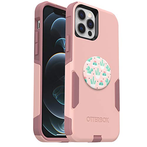 OtterBox Bundle Commuter Series Schutzhülle für iPhone 12 & iPhone 12 Pro – Ballet Way + PopSockets PopGrip – Kaktus Topf von OtterBox