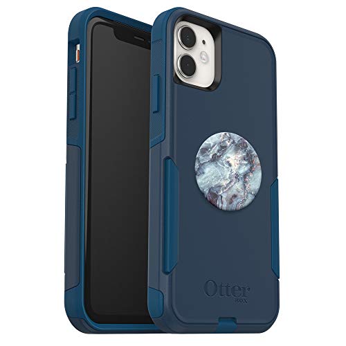 OtterBox Bundle: Commuter Series Schutzhülle für iPhone 11 – (Bespoke Way) + PopSockets PopGrip – (Blauer Marmor) von OtterBox