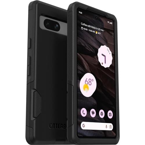 OtterBox Commuter Hülle für Google Pixel 7a, sturzsicher, schützende Hülle, 3X getestet nach Militärstandard, antimikrobieller Schutz, Schwarz von OtterBox