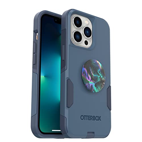 OtterBox, Set, Commuter Series für iPhone 13 PRO, (Rock Skip Way) + PopSockets PopGrip, (Blauer Marmor) von OtterBox