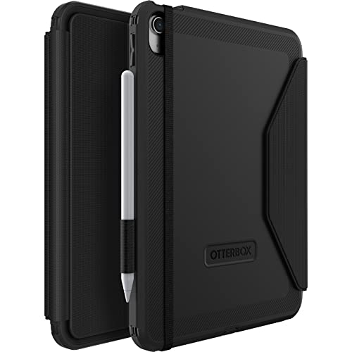 OtterBox Defender Folio Hülle für iPad 10,9" (10. gen 2022), ultrarobuste Folio-Schutzhülle mit integriertem Displayschutz, 2X nach Militärstandard getestet, Schwarz, Keine Einzelhandelsverpackung von OtterBox