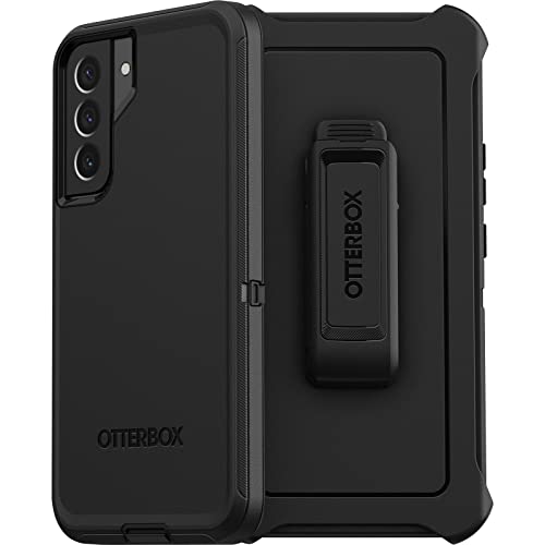 OtterBox Defender Hülle für Samsung Galaxy S22+, stoßfest, sturzsicher, ultra-robust, schützende Hülle, 4x getestet nach Militärstandard, Schwarz von OtterBox