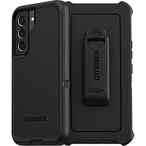 OtterBox Defender Hülle für Samsung Galaxy S22, stoßfest, sturzsicher, ultra-robust, schützende Hülle, 4x getestet nach Militärstandard, Schwarz von OtterBox