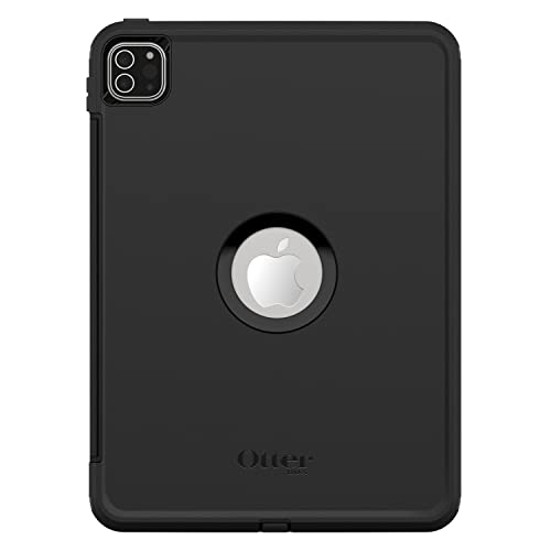 OtterBox Defender Hülle für iPad Pro 11" (1. gen/2. gen/3. gen/4. gen), Schutzhülle mit integriertem Displayschutz, 2x nach Militärstandard getestet, Schwarz, Keine Einzelhandelsverpackung von OtterBox