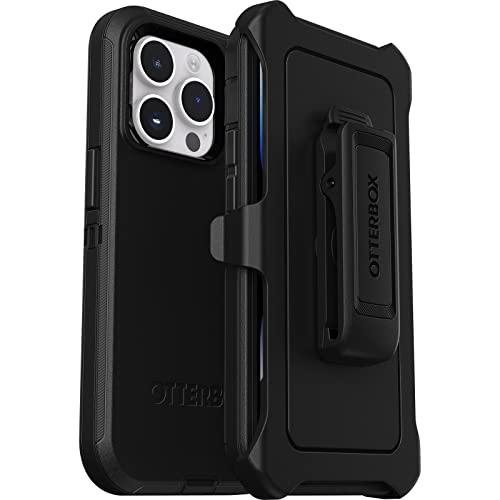 OtterBox Defender Hülle für iPhone 14 Pro, stoßfest, sturzsicher, ultra-robust, schützende Hülle, 4x getestet nach Militärstandard, Schwarz von OtterBox