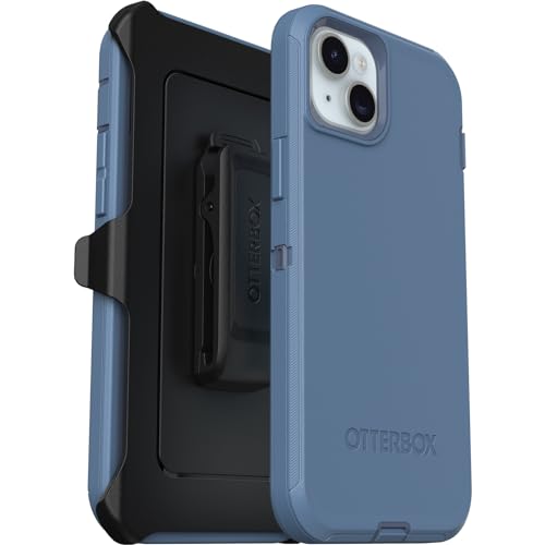 OtterBox Defender Hülle für iPhone 15 Plus / iPhone 14 Plus, stoßfest, sturzsicher, ultra-robust, schützende Hülle, 5x getestet nach Militärstandard, Blau von OtterBox