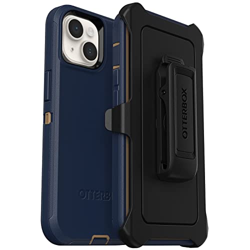 OtterBox Defender Series Displayless Edition für iPhone 14 und iPhone 13 – Blaue Wildlederschuhe (blau) von OtterBox