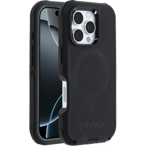 Otterbox Defender Series MagSafe Hülle für iPhone 16 Pro, stoßfest, sturzsicher, extrem robust, Schutzhülle, 7X getestet nach Militärstandard, Schwarz von Otterbox
