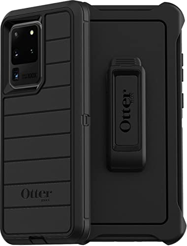 OtterBox Defender Series Schutzhülle für Samsung Galaxy S20 Ultra / S20 Ultra 5G (nur) – Holster Clip im Lieferumfang enthalten – Mikrobielle Abwehr – Einzelhandelsverpackung – Schwarz von OtterBox
