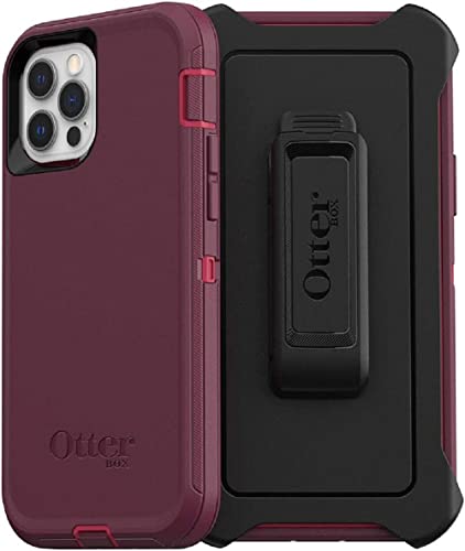 OtterBox Defender Series Screenless Edition Schutzhülle für iPhone 12 & iPhone 12 Pro (nur) – Holsterclip im Lieferumfang enthalten – NichtEinzelhandelsverpackung – Berry Potion (Raspberry von OtterBox
