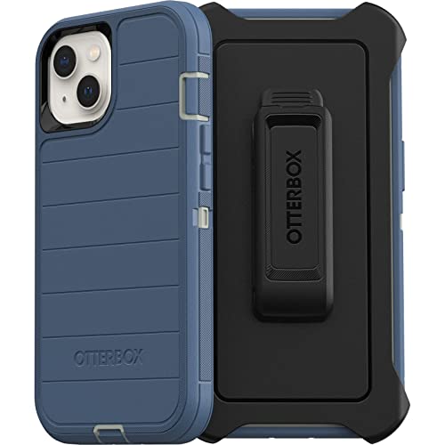 OtterBox Defender Series Screenless Edition Schutzhülle für iPhone 13 (nur für iPhone 13) – Holsterclip im Lieferumfang enthalten – antimikrobieller Schutz, keine Einzelhandelsverpackung – Fort Blue von OtterBox