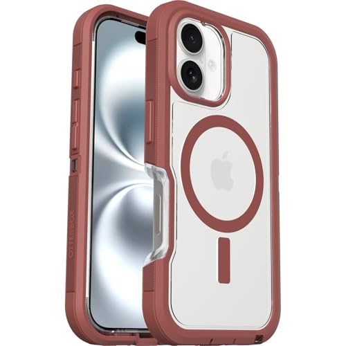 OtterBox Defender Series XT MagSafe Hülle für iPhone 16, stoßfest, Ultra-robust, schützende Hülle, 7X getestet nach Militärstandard, Transparent/Braun OtterBox Defender Series XT MagSafe Hülle für iPhone 16, stoßfest, Ultra-robust, schützende Hülle, 7X getestet nach Militärstandard, Transparent/Braun von OtterBox