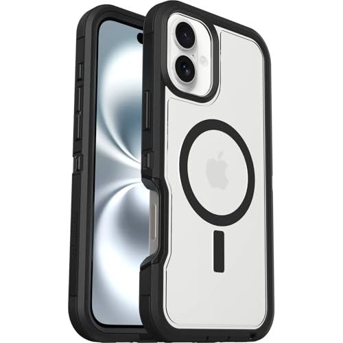 OtterBox Defender Series XT MagSafe Hülle für iPhone 16 Plus, stoßfest, Ultra-robust, schützende Hülle, 7X getestet nach Militärstandard, Transparent/Schwarz OtterBox Defender Series XT MagSafe Hülle für iPhone 16 Plus, stoßfest, Ultra-robust, schützende Hülle, 7X getestet nach Militärstandard, Transparent/Schwarz von OtterBox