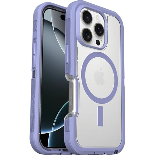 OtterBox Defender Series XT MagSafe Hülle für iPhone 16 Pro, stoßfest, Ultra-robust, schützende Hülle, 7X getestet nach Militärstandard, Transparent/Lila OtterBox Defender Series XT MagSafe Hülle für iPhone 16 Pro, stoßfest, Ultra-robust, schützende Hülle, 7X getestet nach Militärstandard, Transparent/Lila von OtterBox