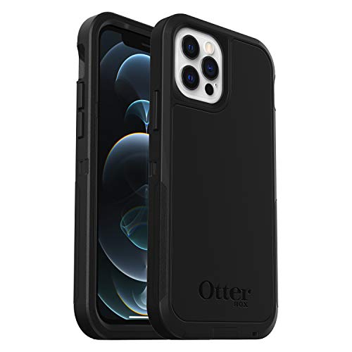 OtterBox Defender XT Hülle für iPhone 12 / iPhone 12 Pro mit MagSafe, stoßfest, ultra-robust, schützende Hülle, 4x getestet nach Militärstandard, Schwarz, Keine Einzelhandelsverpackung von OtterBox