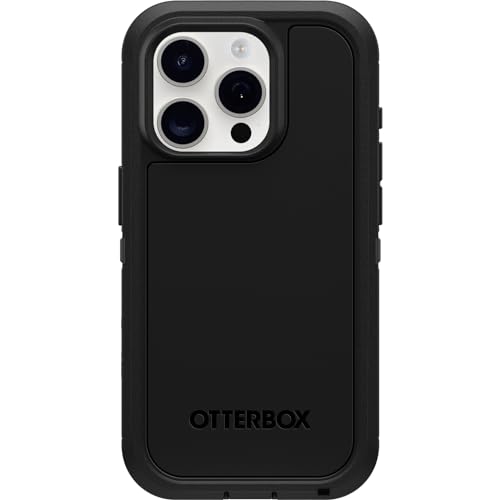 OtterBox Defender XT Hülle für iPhone 15 Pro mit MagSafe, stoßfest, ultra-robust, schützende Hülle, 5x getestet nach Militärstandard, Schwarz, Keine Einzelhandelsverpackung von OtterBox