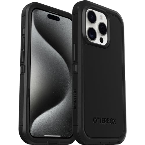 OtterBox Defender XT Hülle für iPhone 15 Pro mit MagSafe, stoßfest, Ultra-robust, schützende Hülle, 5X getestet nach Militärstandard, Schwarz von OtterBox