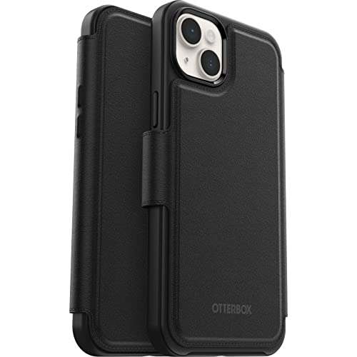 OtterBox Folio für iPhone 14 Plus für MagSafe, Soft Touch Folio mit 3 Slots, starke magnetische Ausrichtung und Befestigung mit MagSafe, Schwarz, Hülle nicht im Lieferumfang enthalten von OtterBox