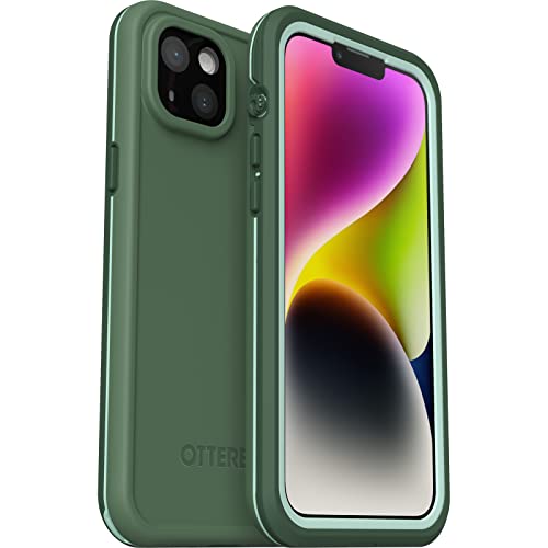 OtterBox Fre Hülle für iPhone 14 Plus, mit MagSafe, Wasserdicht (IP68), stoßfest, schmutzabweisend, schlanke Hülle mit integriertem Displayschutz, 5x getestet nach Militärstandard, Grün von OtterBox