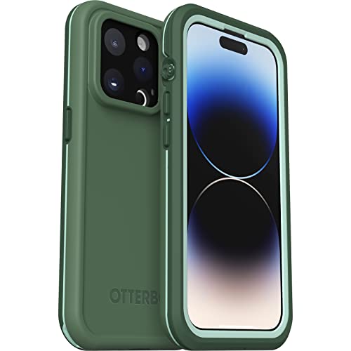 OtterBox Fre Hülle für iPhone 14 Pro, mit MagSafe, Wasserdicht (IP68), stoßfest, schmutzabweisend, schlanke Hülle mit integriertem Displayschutz, 5x getestet nach Militärstandard, Grün von OtterBox