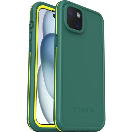 OtterBox Fre Hülle für iPhone 15 Plus für MagSafe, Wasserdicht (IP68), stoßfest, schmutzabweisend, schlanke Hülle mit integriertem Displayschutz, 5X getestet nach Militärstandard, Grün von OtterBox