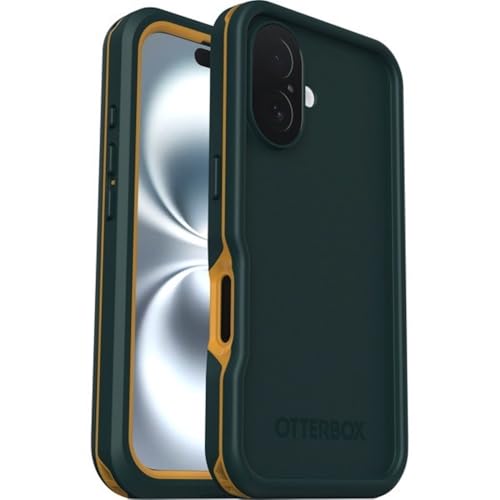 OtterBox Frē Series MagSafe Hülle für iPhone 16, Wasserdicht (IP68), stoßfest, schmutzabweisend, Hülle mit integriertem Displayschutz, 5X getestet nach Militärstandard, Grün von OtterBox