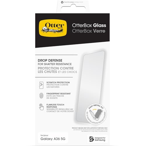 OtterBox Glass Displayschutz für amsung A36 5G / Samsung Galaxy A56 5G, gehärtetes Glas, Schutz vor Brüchen, Kratzern und Stürzen OtterBox Glass Displayschutz für amsung A36 5G / Samsung Galaxy A56 5G, gehärtetes Glas, Schutz vor Brüchen, Kratzern und Stürzen von OtterBox