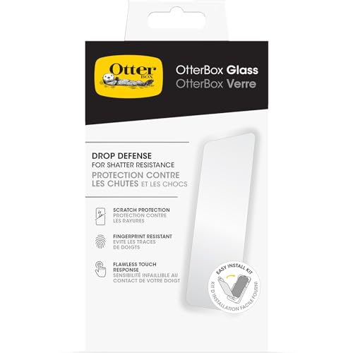 OtterBox Glass Displayschutz für iPhone 15 Pro gehärtetes Glas, Schutz vor Brüchen, Kratzern und Stürzen von OtterBox