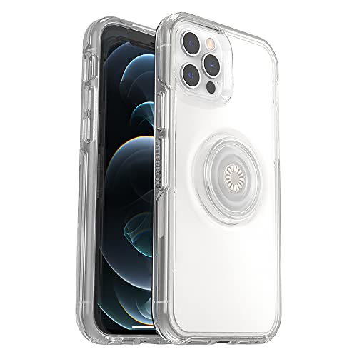 OtterBox Otter+Pop Hülle für iPhone 12 / iPhone 12 Pro, stoßfest, sturzsicher, schützende Hülle mit PopSockets PopGrip, 3x getestet nach Militärstandard, Transparent von OtterBox