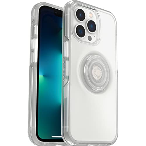 OtterBox Otter+Pop Hülle für iPhone 13 Pro, stoßfest, sturzsicher, schützende Hülle mit PopSockets PopGrip, 3x getestet nach Militärstandard, Transparent von OtterBox