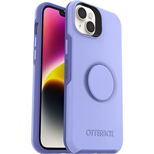 OtterBox Otter+Pop Hülle für iPhone 14 Plus, sturzsicher, schützende Hülle mit PopSockets PopGrip, 3x getestet nach Militärstandard, antimikrobieller Schutz, Lila von OtterBox