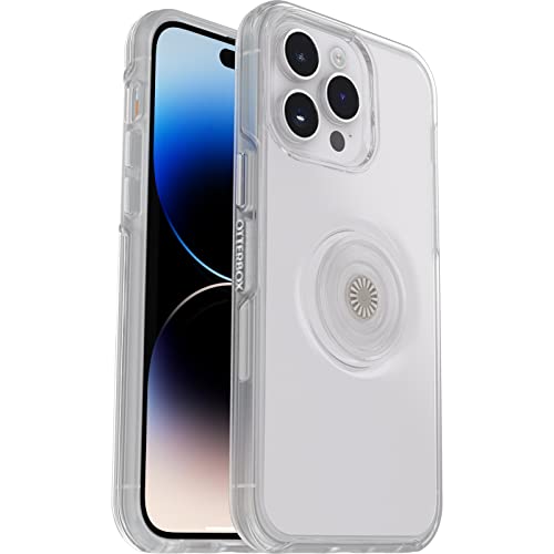 OtterBox Otter+Pop Hülle für iPhone 14 Pro Max, stoßfest, sturzsicher, schützende Hülle mit PopSockets PopGrip, 3x getestet nach Militärstandard, Transparent von OtterBox