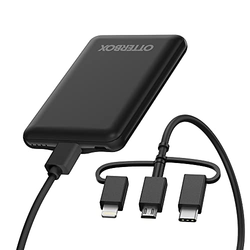 OtterBox Ladeset, 5,000 mAh Mobiles Ladegerät mit 3 in 1 Ladekabel - Schwarz, 78-80838 OtterBox Ladeset, 5,000 mAh Mobiles Ladegerät mit 3 in 1 Ladekabel - Schwarz, 78-80838 von OtterBox