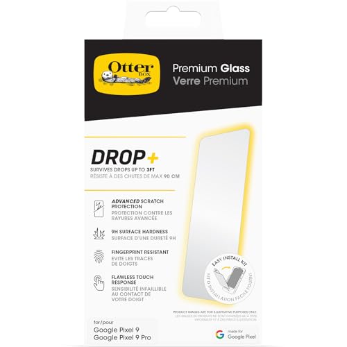 OtterBox Premium Glass Displayschutz für Google Pixel 9 / Pixel 9 Pro, gehärtetes Glas, hervorragender Kratzschutz, übersteht Stürze bis zu 0,9m OtterBox Premium Glass Displayschutz für Google Pixel 9 / Pixel 9 Pro, gehärtetes Glas, hervorragender Kratzschutz, übersteht Stürze bis zu 0,9m von OtterBox